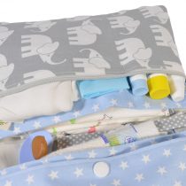 Windeltasche Elefanten hellblau
