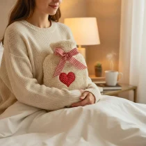 Wärmflasche Herz rot