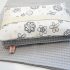 Windeltasche praktisch graue Blumen