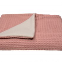 Babydecke Waffelpique rosa