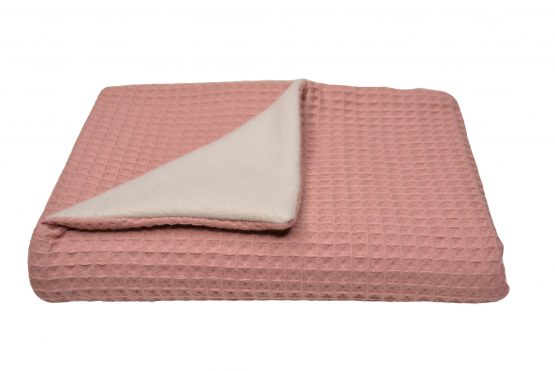 Babydecke Waffelpique rosa