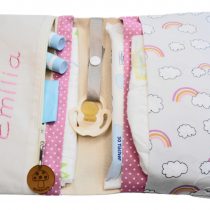 Windeltasche mit Namen Regenbogen