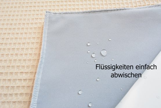 Wickelunterlage abwaschbar Waffelstoff beige
