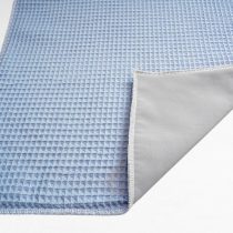 Wickelunterlage abwaschbar Waffelstoff blau