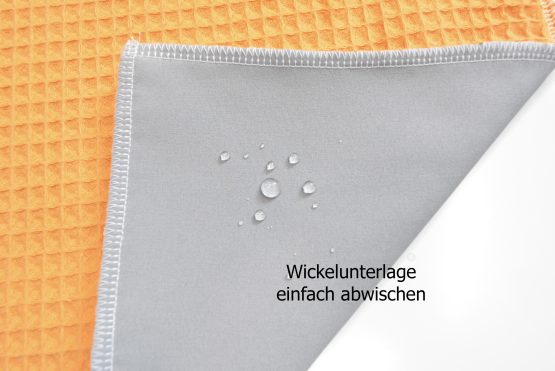 Wickelunterlage abwaschbar Waffelstoff senf