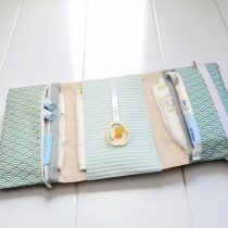 Windeltasche 3 Seiten Muschel mint