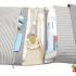 Windeltasche Streifen grau